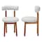 Baxton Studio Edric Japandi Light Grey Boucle Fabric and Walnut Brown Finished Wood 2-Piece Dining Chair Set 241-2PC-13428-ZORO - alternate 9